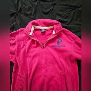 Pink Quarter-Zip Fleece Pullover